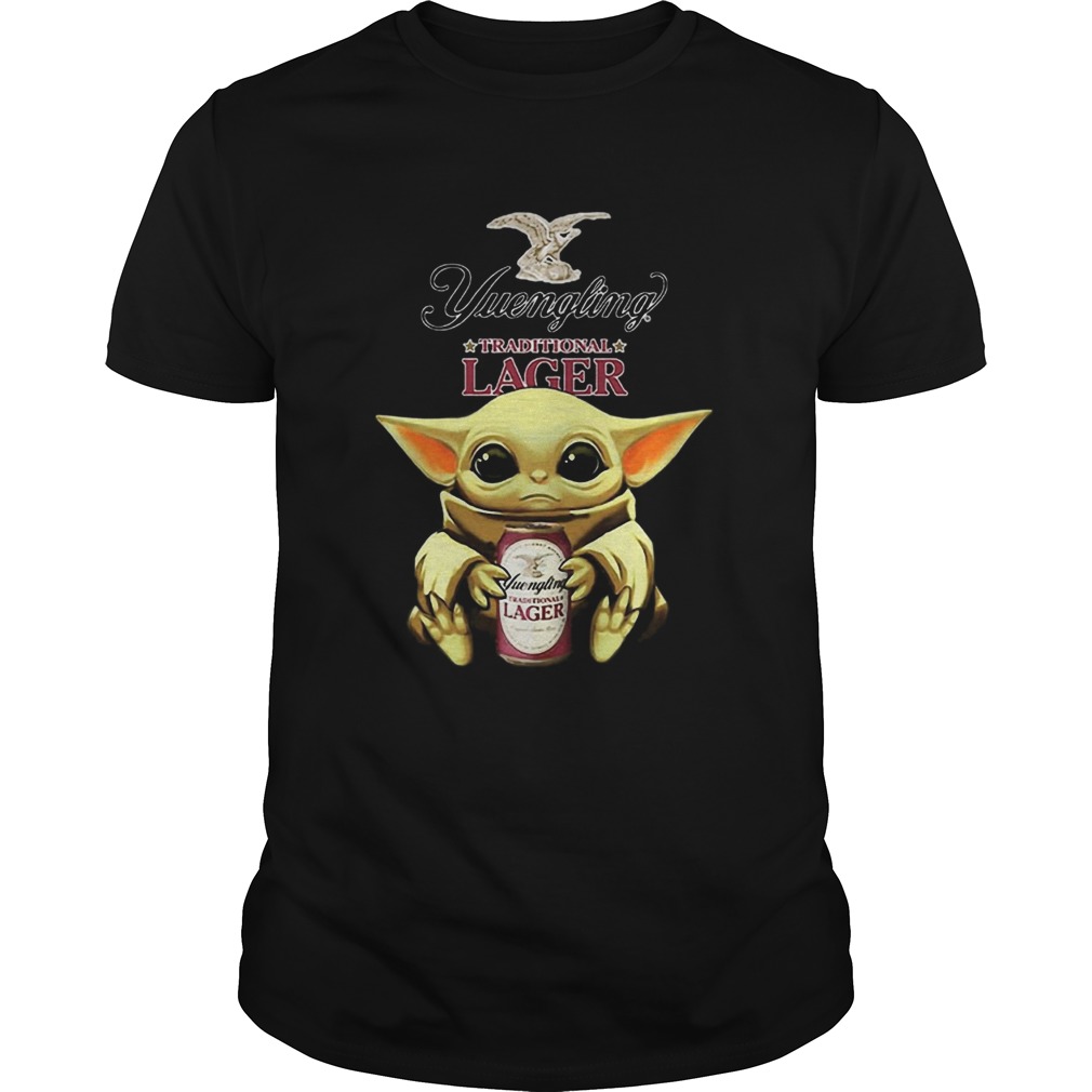 Baby Yoda Hug Yuengling Lager Beer Star Wars shirt