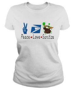 Baby Yoda Peace Love Sanitize United States Postal Service  Classic Ladies