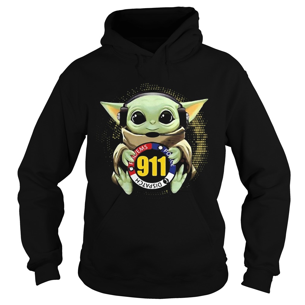 Baby yoda dispatch police 911 Hoodie