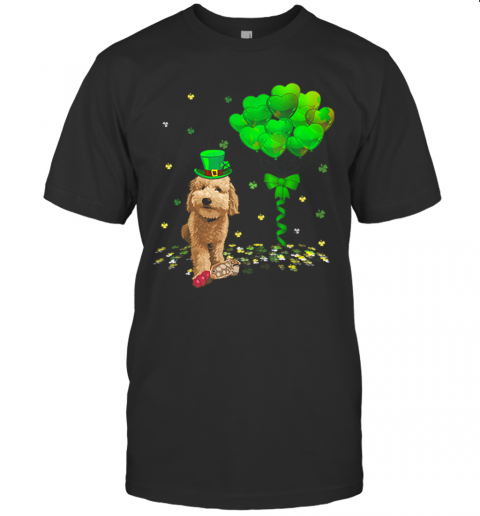 Beautiful Irish Golden Doodle Leprechaun Balloon St Patricks Day T-Shirt