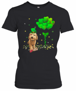 Beautiful Irish Golden Doodle Leprechaun Balloon St Patricks Day T-Shirt Classic Women's T-shirt