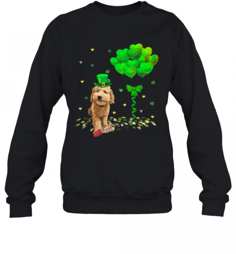 Beautiful Irish Golden Doodle Leprechaun Balloon St Patricks Day T-Shirt Unisex Sweatshirt