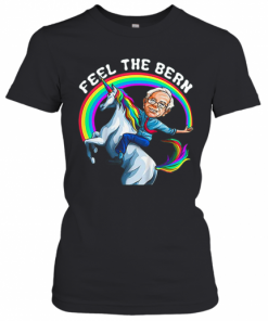 Bernie Riding Unicorn Rainbow Feel The Bern T-Shirt Classic Women's T-shirt