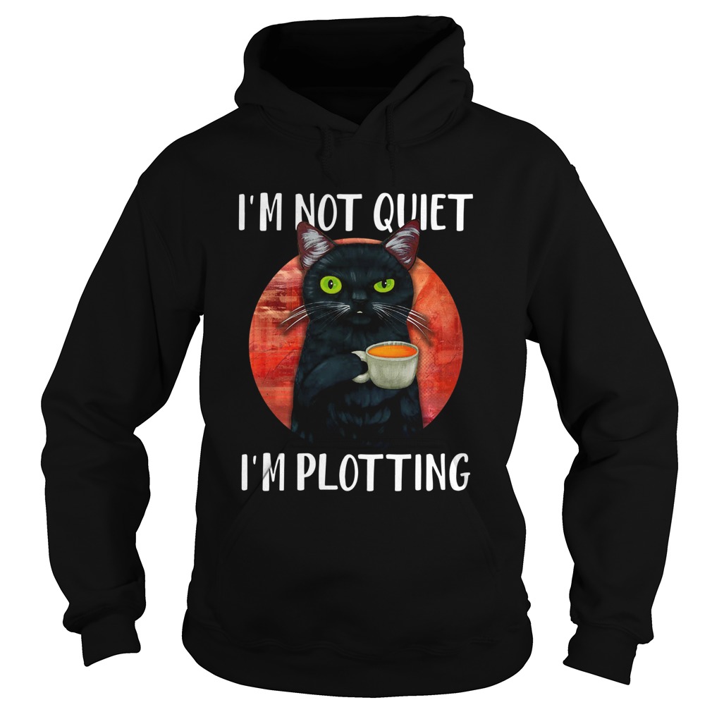 Black Cat Im Not Quiet Im Plotting Hoodie