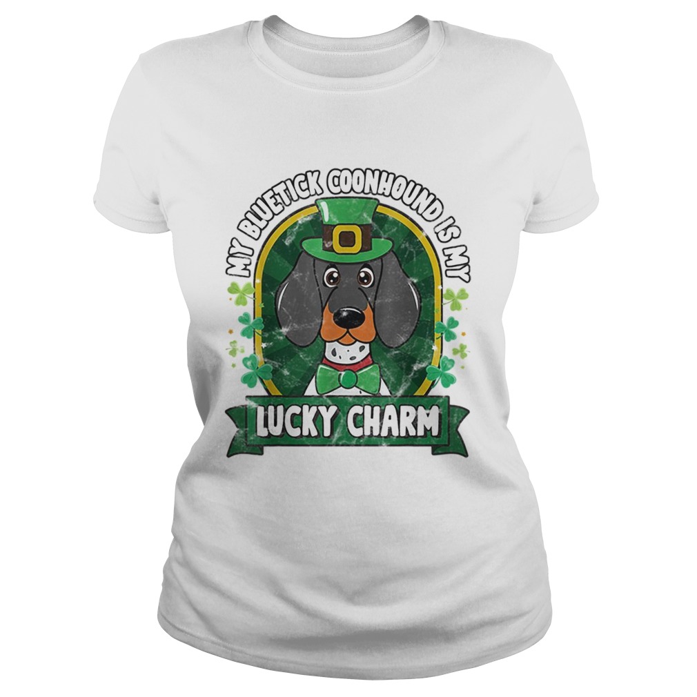 Bluetick Coonhound St Patricks Lucky Charm Classic Ladies