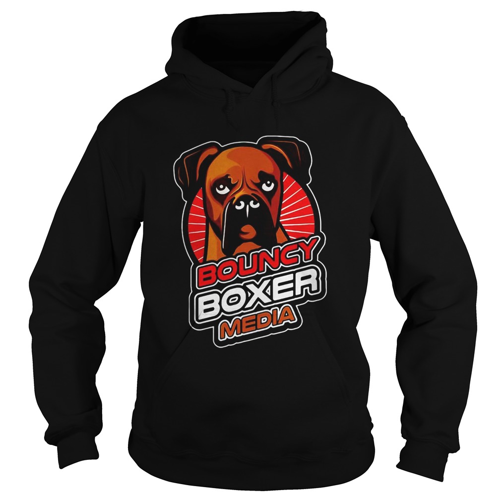 Boxer Dogs Bouncy Boxer Media Hoodie