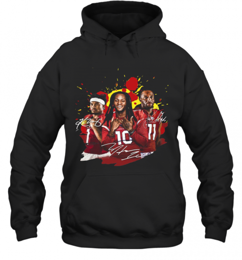 Brittan Golden Larry Fitzgerald And Kyler Murray Signatures T-Shirt Unisex Hoodie