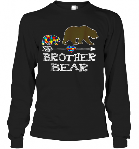 Brother Bear Autism Awareness Gift Autism Baby Bear T-Shirt Long Sleeved T-shirt 