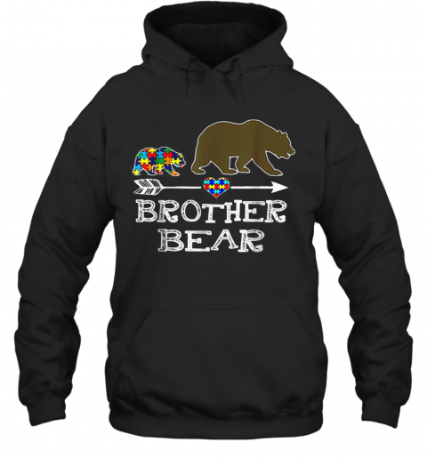 Brother Bear Autism Awareness Gift Autism Baby Bear T-Shirt Unisex Hoodie