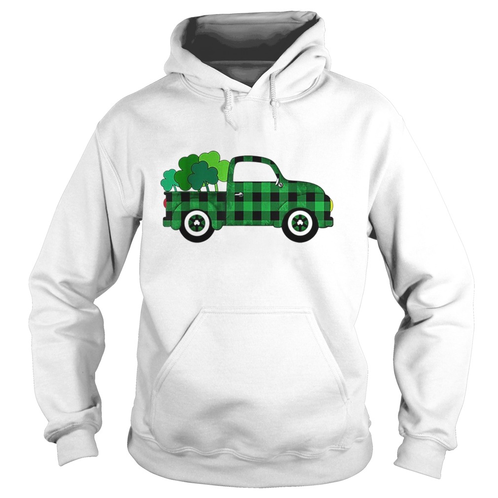 Buffalo Plaid Truck St Patricks Day Hoodie