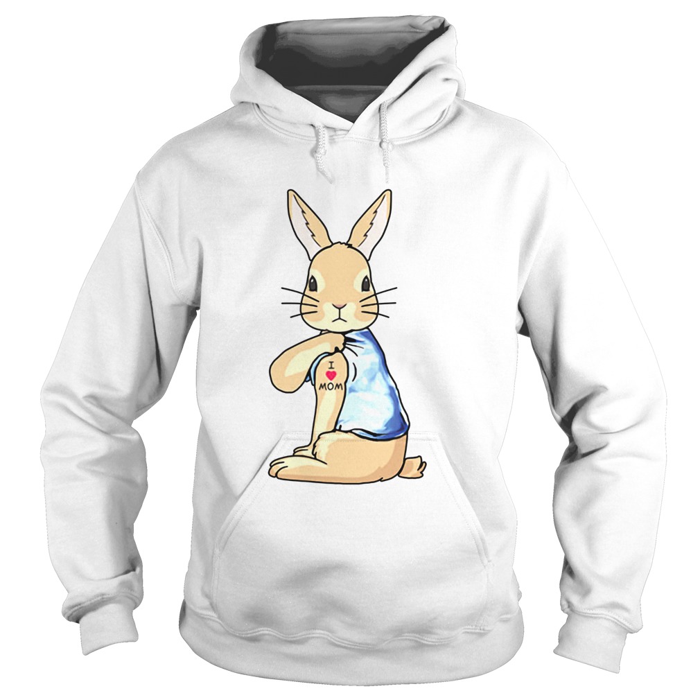 Bunny I Love Mom Tattoo Mothers Day Hoodie