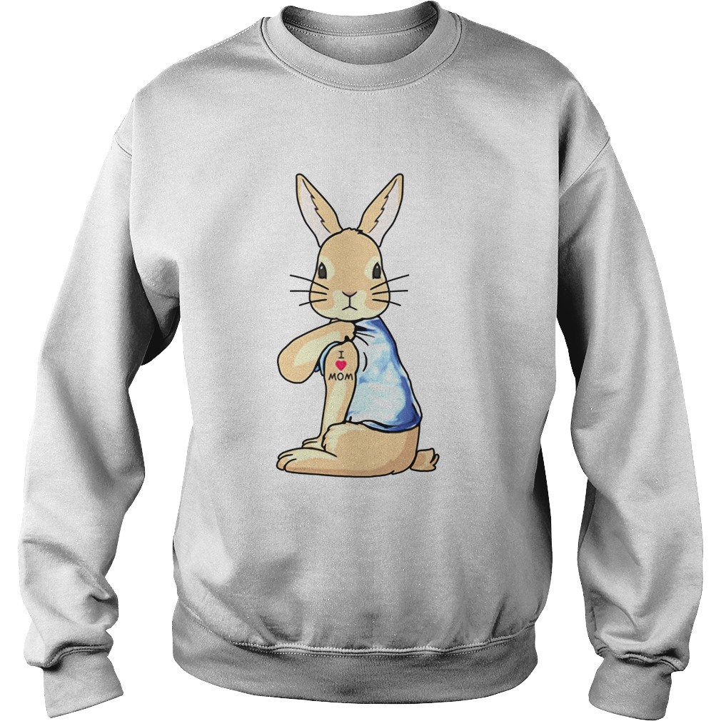 Bunny I Love Mom Tattoo Mothers Day Sweatshirt