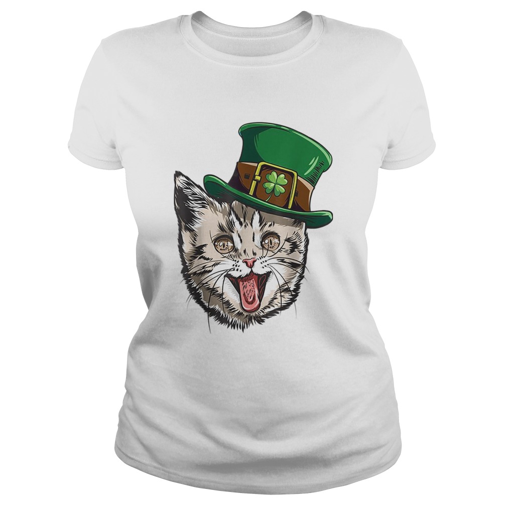 Cat Leprechaun St Patricks Cattys Catricks Day Classic Ladies