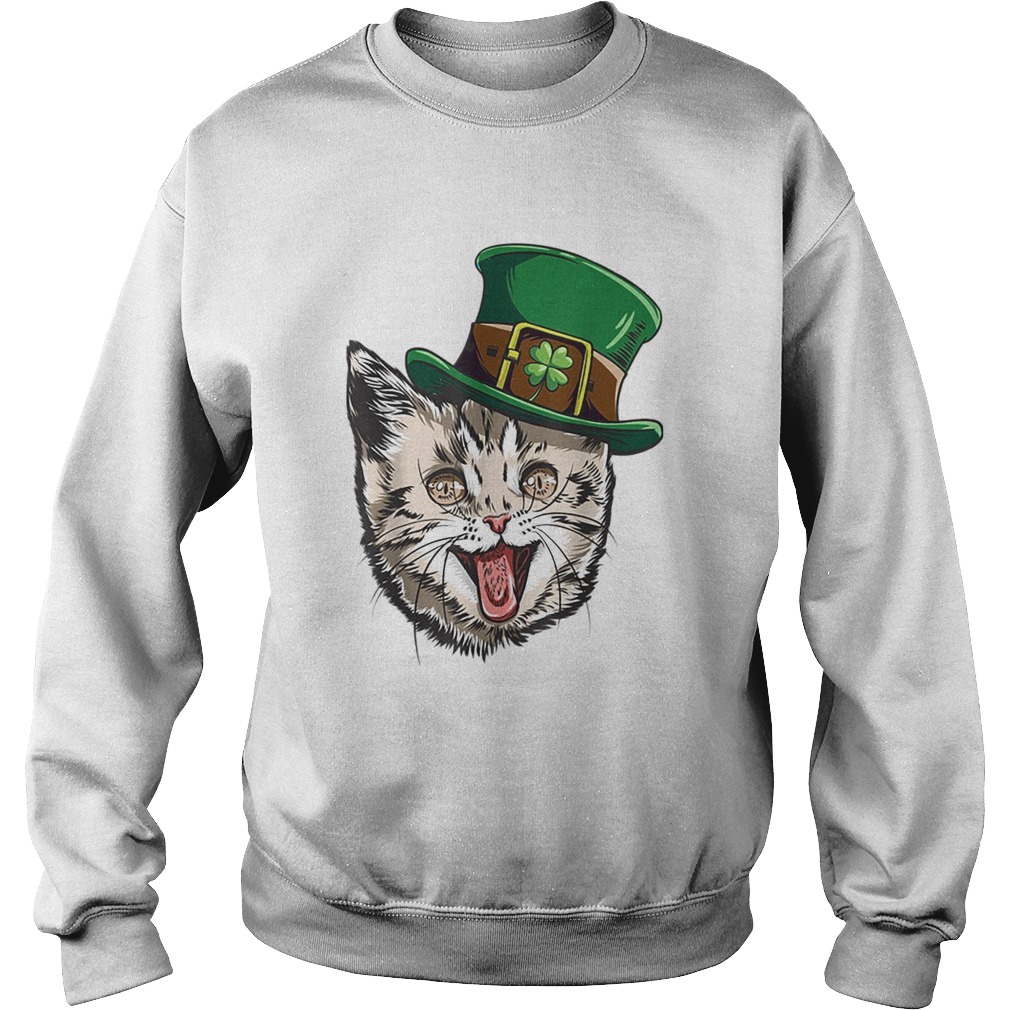 Cat Leprechaun St Patricks Cattys Catricks Day Sweatshirt