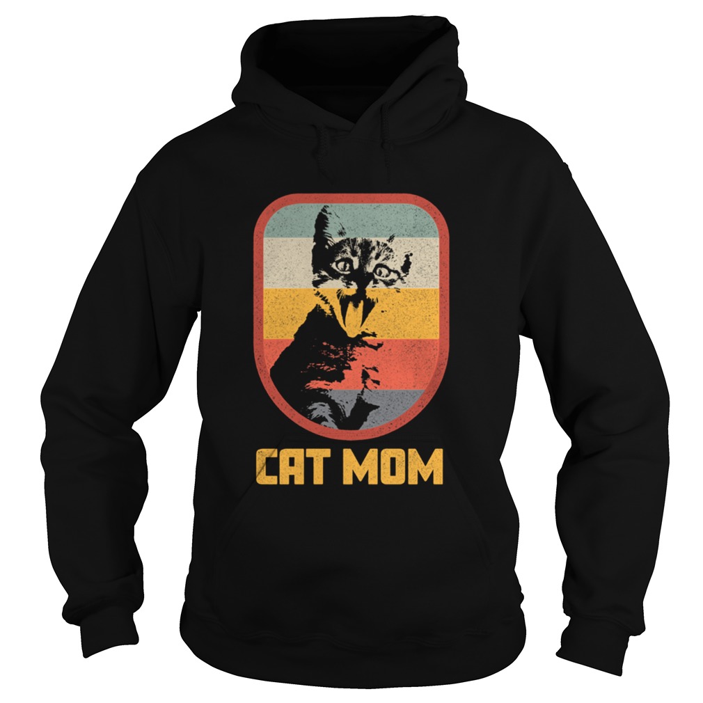 Cat Mom Vintage and Retro Design Cats Hoodie