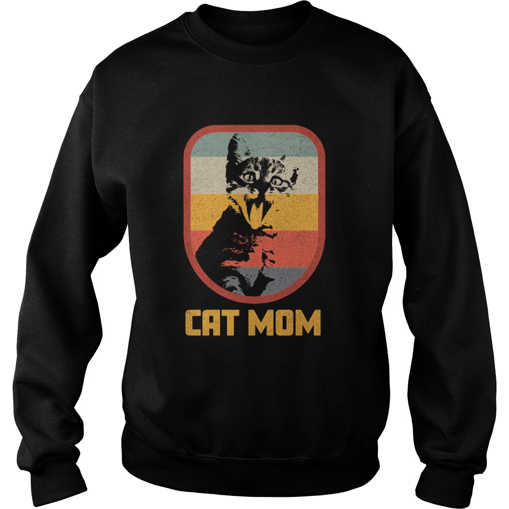 Cat Mom Vintage and Retro Design Cats Sweatshirt