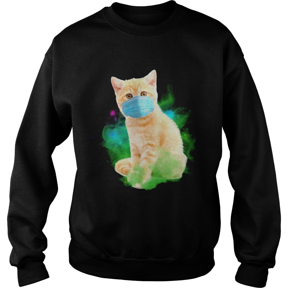 Cat Wear A Protective Mask Corona Virus Sweatshirt