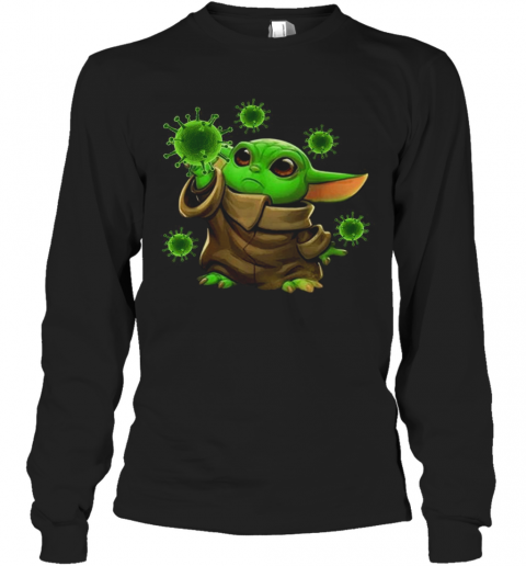 Coronavirus Merch Baby Yoda T-Shirt Long Sleeved T-shirt 