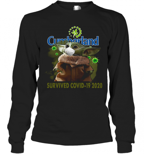 Cute Baby Yoda Cumberland Farms Survived Covid 19 2020 T-Shirt Long Sleeved T-shirt 