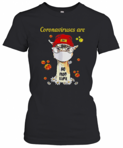 Cute Coronaviruses Are Ok No Prob Llama Face Mask Daisy Flower T-Shirt Classic Women's T-shirt