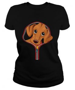 Dachshund Out Of A Zipper  Classic Ladies