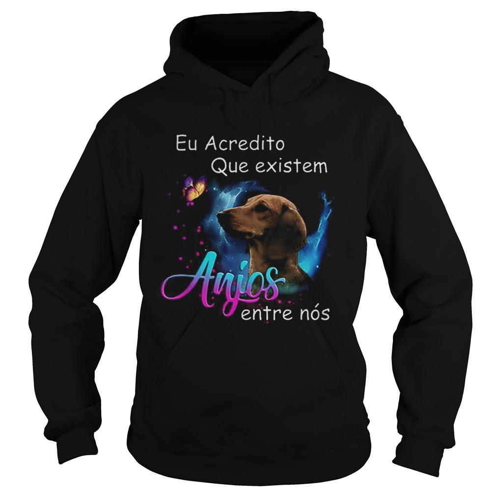 Dachshund eu acredito que existem anjos entre nos Hoodie