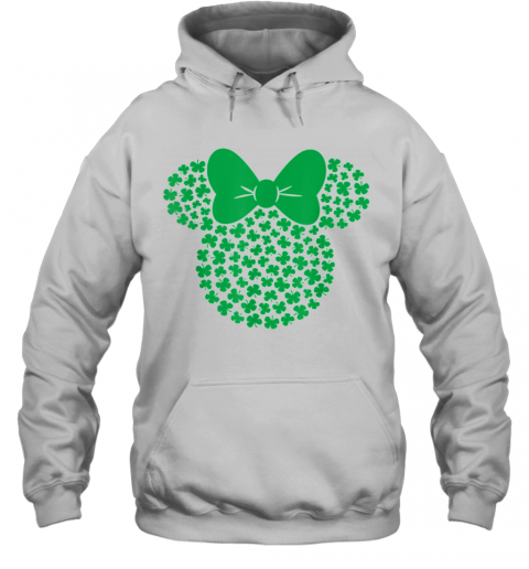 Disney Minnie Mouse Icon Green Shamrocks St. Patrick'S Day T-Shirt Unisex Hoodie