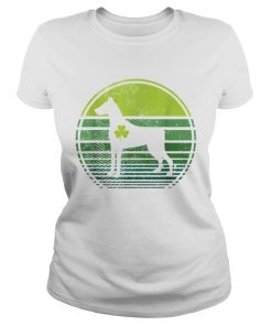 Doberman Pinscher Silhouette Irish Clover St Patricks Day  Classic Ladies