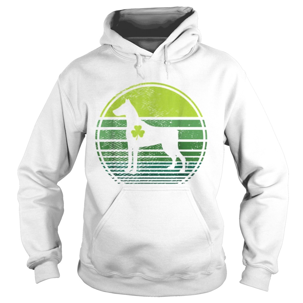 Doberman Pinscher Silhouette Irish Clover St Patricks Day Hoodie