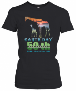 Earth Day 50Th Anniversary Giraffe Silhouette Giraffe T-Shirt Classic Women's T-shirt