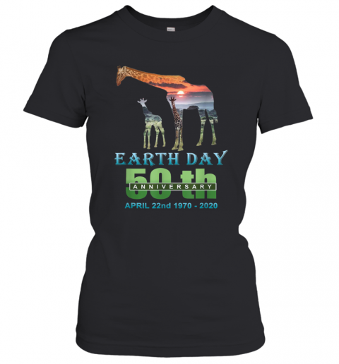 Earth Day 50Th Anniversary Giraffe Silhouette Giraffe T-Shirt Classic Women's T-shirt