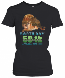 Earth Day 50Th Anniversary Lion Silhouette Lion T-Shirt Classic Women's T-shirt