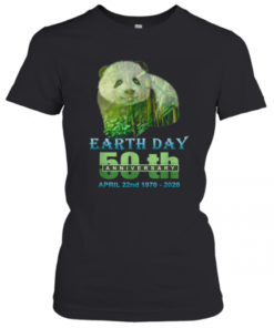 Earth Day 50Th Anniversary Panda Silhouette Panda T-Shirt Classic Women's T-shirt