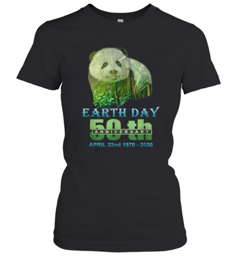 Earth Day 50Th Anniversary Panda Silhouette Panda T-Shirt Classic Women's T-shirt