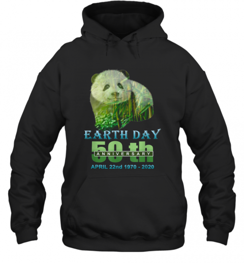 Earth Day 50Th Anniversary Panda Silhouette Panda T-Shirt Unisex Hoodie