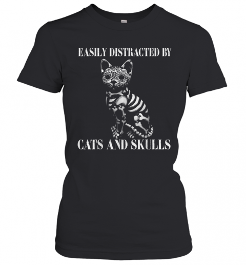 Easily Distracted By Cats And Skulls Costume T-Shirt Classic Women's T-shirt