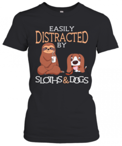 Easily Distracted By Sloths And Dogs T-Shirt Classic Women's T-shirt