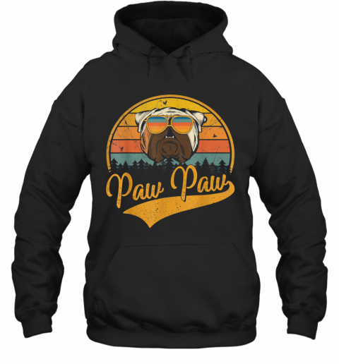 Father's Day Retro Vintage English Bulldog Paw Paw T-Shirt Unisex Hoodie