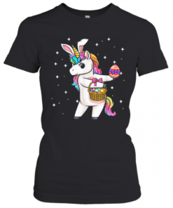 Flossing Unicorn Bunny Eggs Costume Easter Day Girls T-Shirt Classic Women's T-shirt