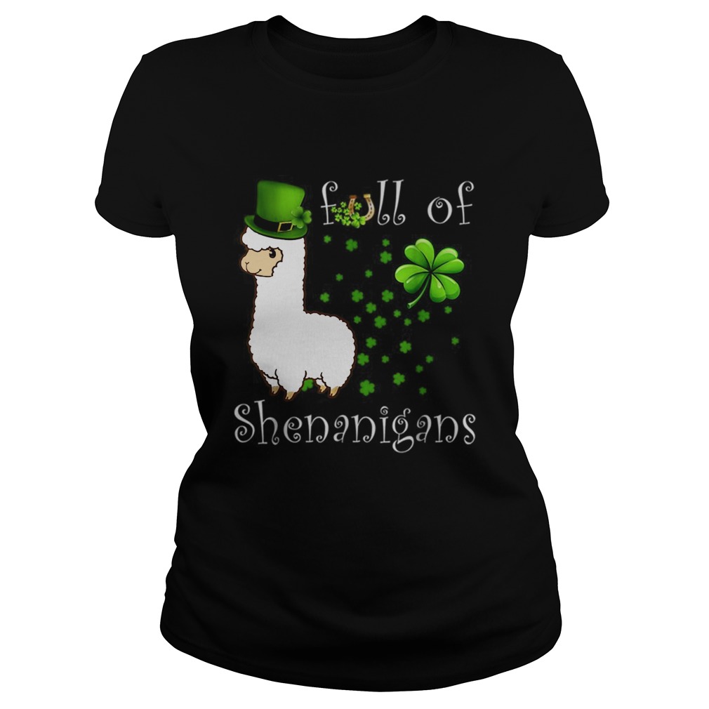 Full Of Shenanigans Alpaca St Patricks Day Classic Ladies