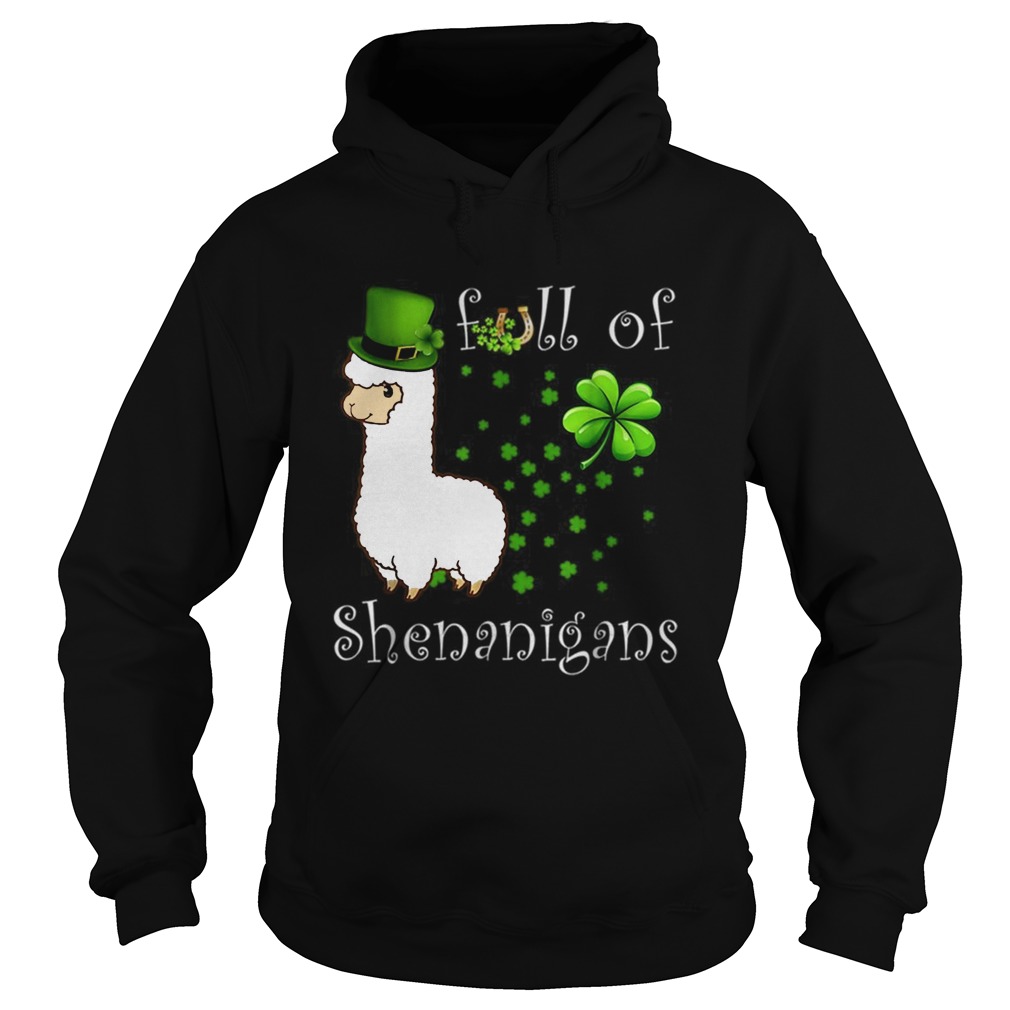 Full Of Shenanigans Alpaca St Patricks Day Hoodie