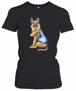 German Shepherd Dog Tattoo I Love Mom T-Shirt Classic Women's T-shirt