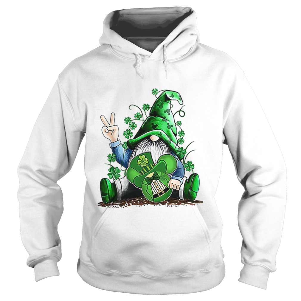 Gnome hug Mickey clover Irish St Patricks day Hoodie