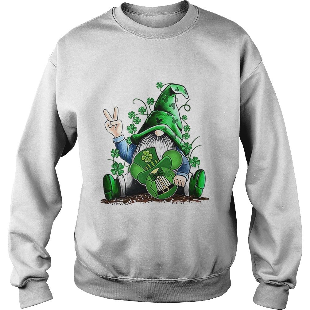 Gnome hug Mickey clover Irish St Patricks day Sweatshirt