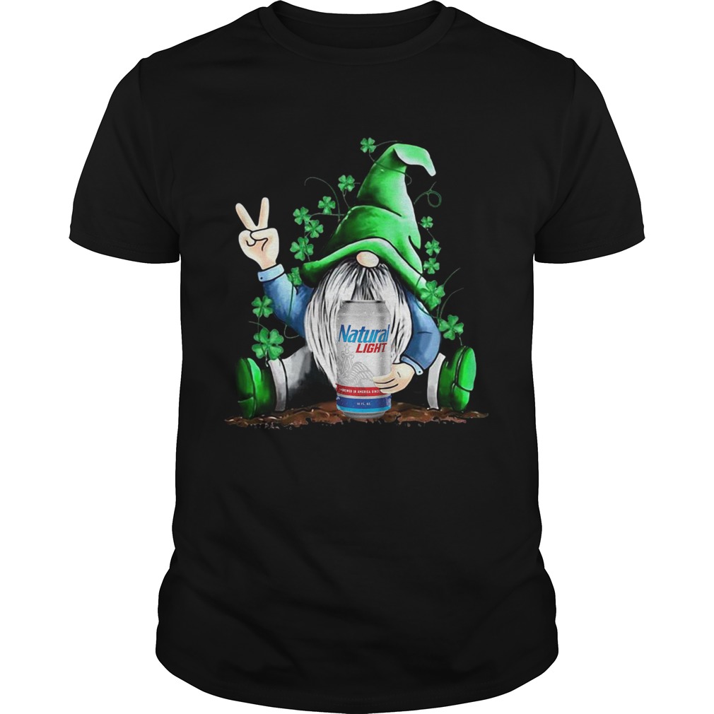 Gnomes Lucky Hug Natural Light St Patricks Day shirt