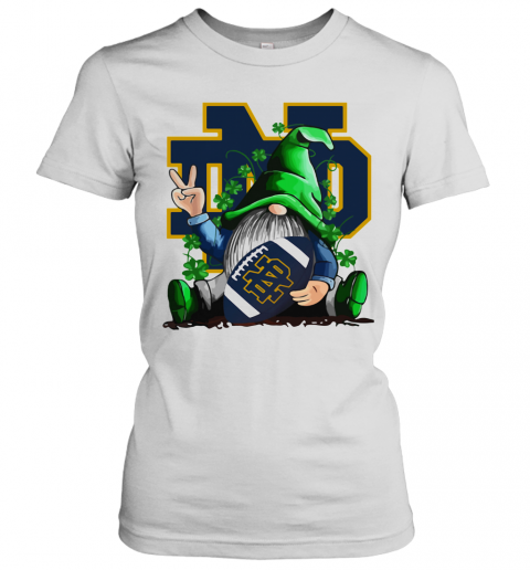 Gnomes Lucky Hug Notre Dame Fighting Irish T-Shirt Classic Women's T-shirt