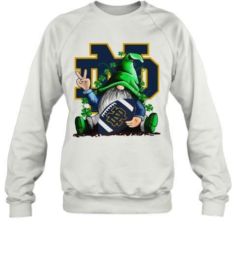 Gnomes Lucky Hug Notre Dame Fighting Irish T-Shirt Unisex Sweatshirt