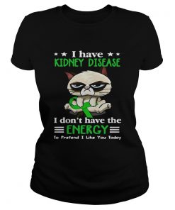 Grumpy Cat Hug Cancer Awareness I Have Kidney Disease  Classic Ladies