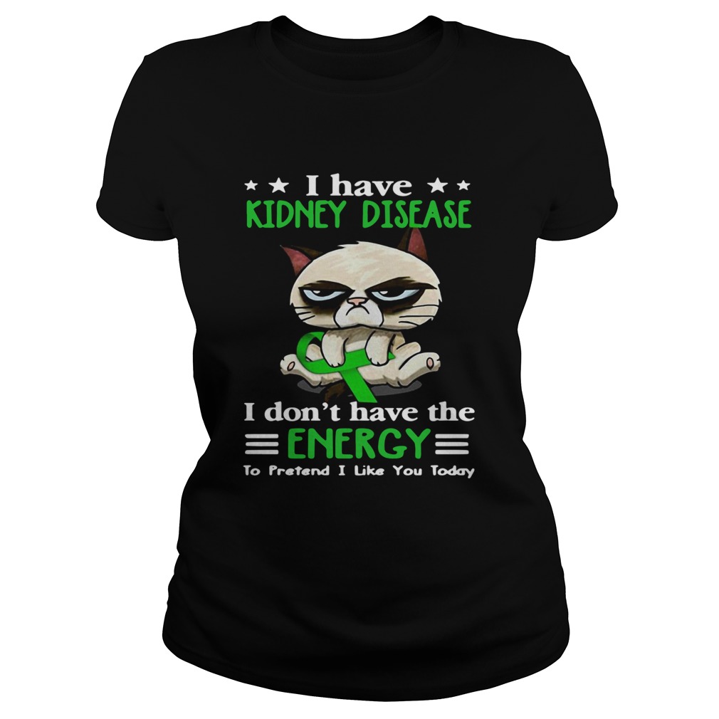 Grumpy Cat Hug Cancer Awareness I Have Kidney Disease Classic Ladies