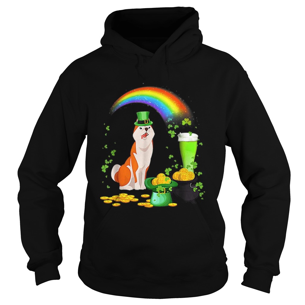 Happy St Patricks Day Shiba Inu Dog Drinking Hoodie